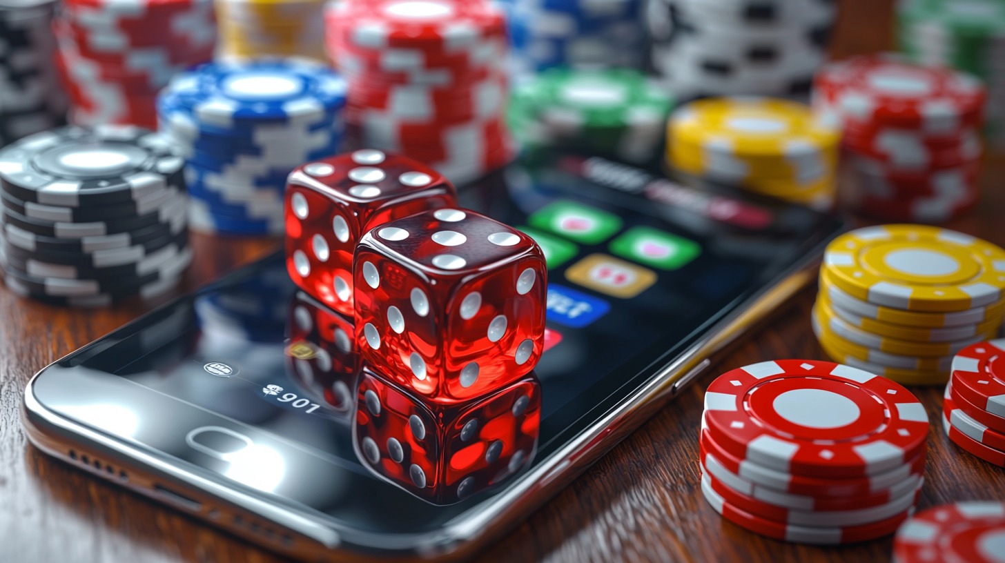Smartphone displaying casino promotions